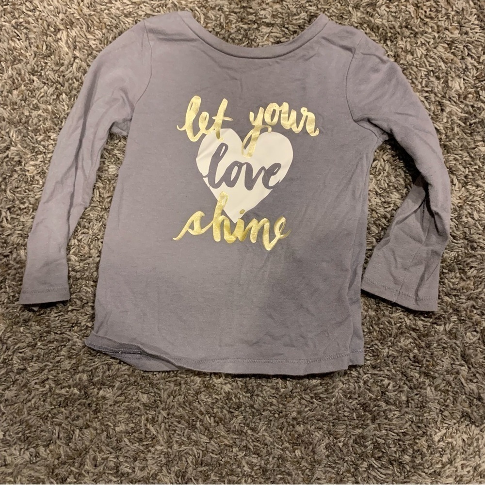 Girls Cat & Jack Let Your Love Shine Tshirt